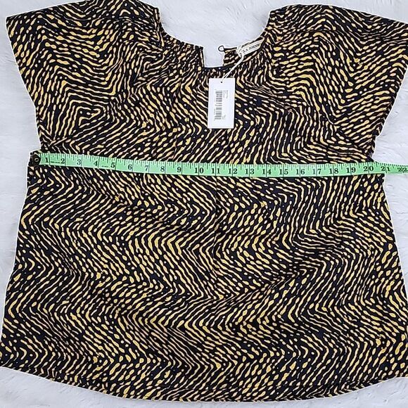 Ulla Johnson Macie Top in Noir Flutter Sleeve Cotton Poplin Blouse NWT Size 6 - Picture 9 of 9